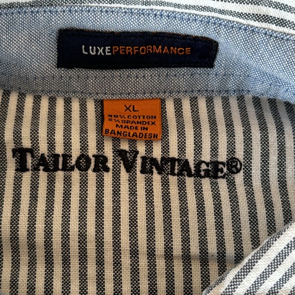 Tailor Vintage Men's Oxford Long Sleeve Button Down Shirt, XL - Picture 5 of 6